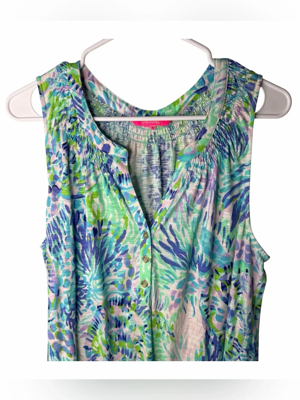 Lilly Pulitzer Essie Dress Size XL Multi Shell Of A Party Sleeveless Shift Dress - Picture 7 of 11